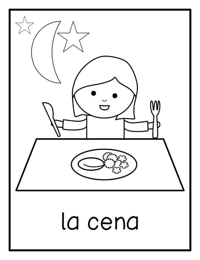 Thanksgiving Spanish Coloring Pages - Little Spanish