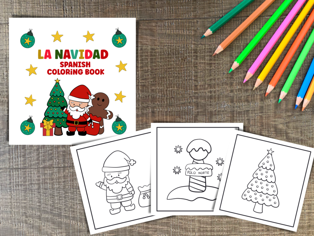 Christmas Spanish Coloring Book