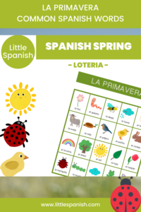 Spring Spanish Bingo