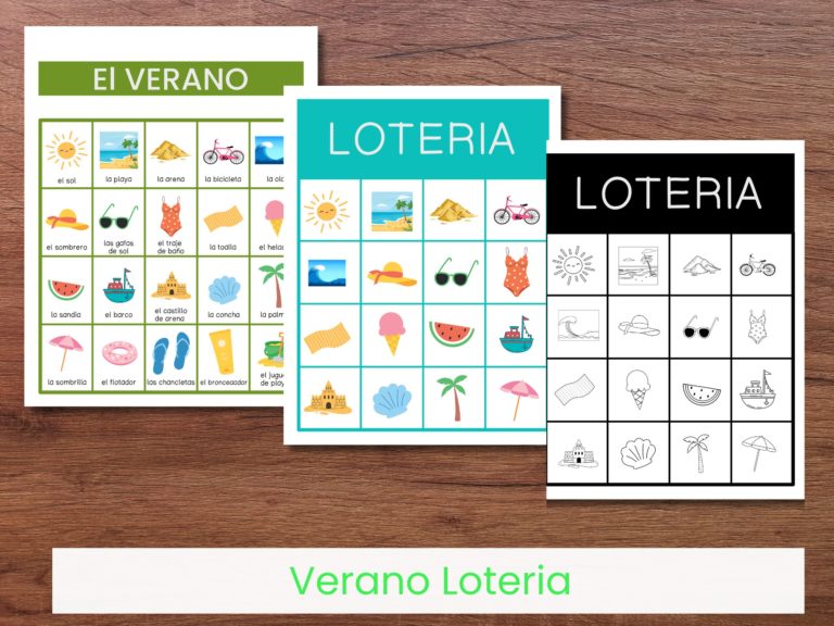 Summer bingo in spanish